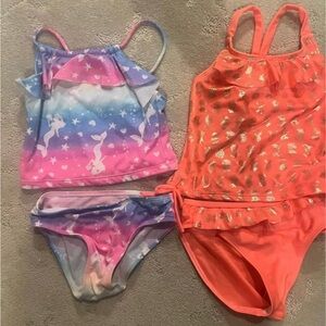 Girls 4t Swimsuits , Multicolored , bobbi brooks, real love    2 Bathing suits